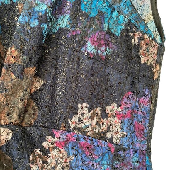 Tiffany Rose Jasmine Natalie Sequin Floral Maxi Long Dress size 4 made England - Picture 8 of 14